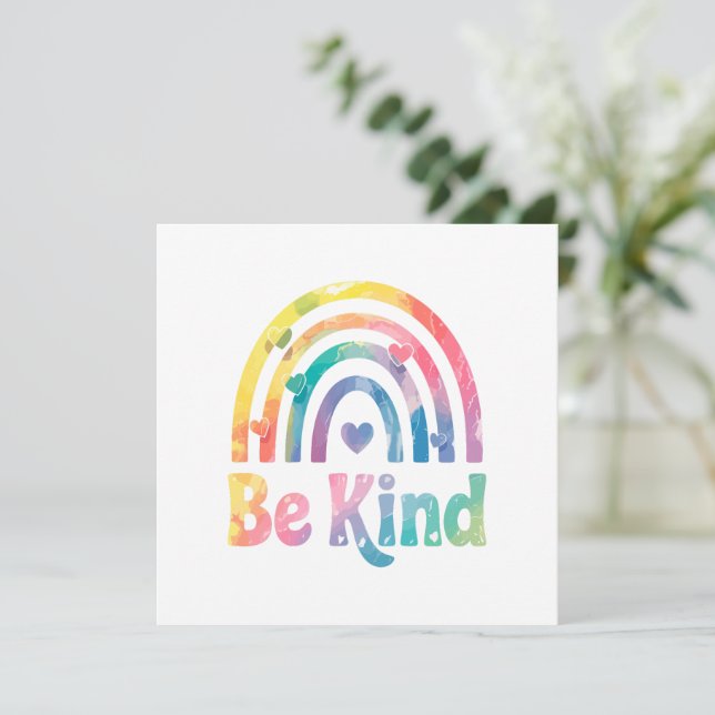 Be Kind Colourful Rainbow – Inspirational Positive (Standing Front)