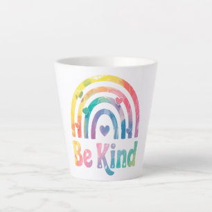 Be Kind Colourful Rainbow – Inspirational Positive Latte Mug