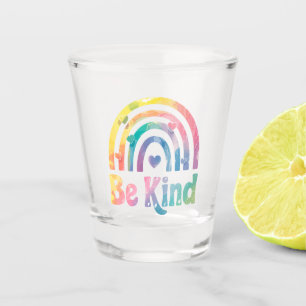 Be Kind Colourful Rainbow – Inspirational Positive Shot Glass