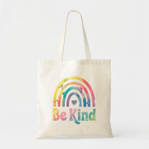 Be Kind Colourful Rainbow – Inspirational Positive Tote Bag