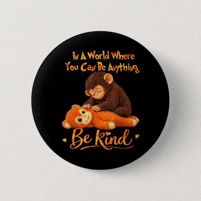 Be Kind Cute Ba 6 Cm Round Badge (Front)