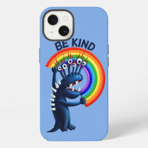 Be Kind - Cute Character Rainbow Positive Message iPhone 13 Case