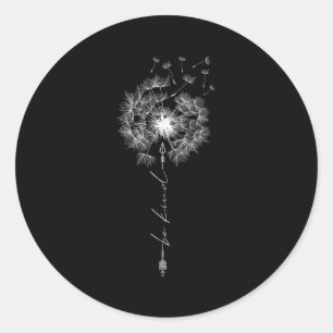 Be Kind Cute Dandelion Tattoo Motif Arrow Breathe Classic Round Sticker