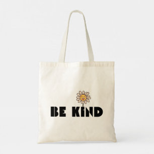 Be Kind Cute Smiling Daisy Flower Positive Kindn Tote Bag