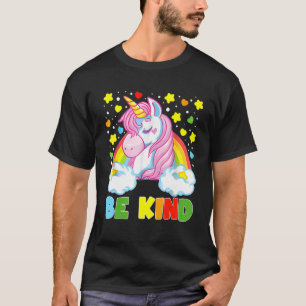 Be Kind Cute Unicorn Orange Unity Day Women Kids T-Shirt