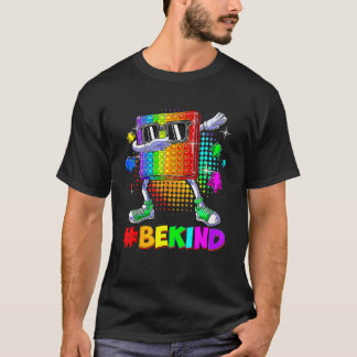 Be Kind Dabbing Pop It Puzzle Piece Autism Awarene T-Shirt