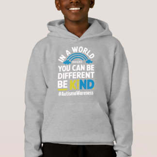 Be Kind Different Autism Awareness Rainbow Design