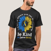 Be Kind Down Syndrome Awareness Ribbon Sunflower K