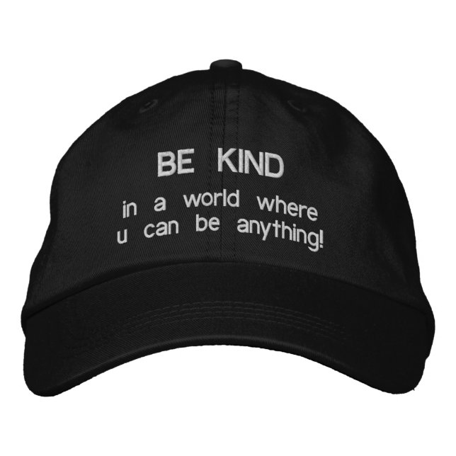 Be Kind Embroidered Hat (Front)