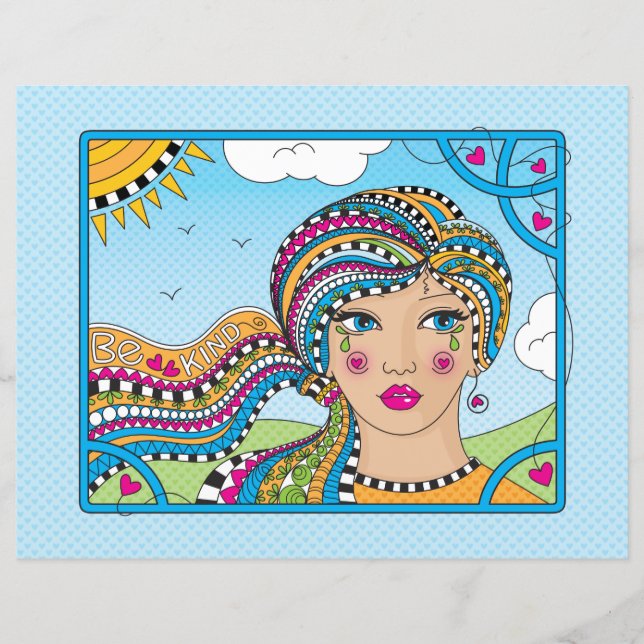 Be Kind_Flat Paper Sheet 11"x 8.5" (Front)