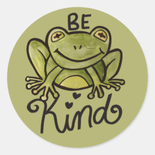 Be Kind Frog                                       Classic Round Sticker
