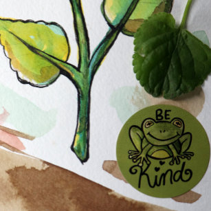 Be Kind Frog                                       Classic Round Sticker