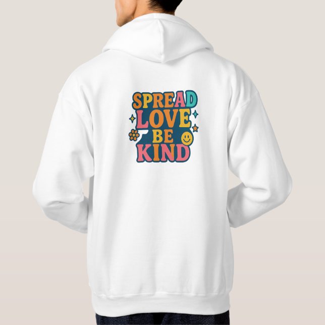 Be Kind Funky Retro Hoodie (Back)