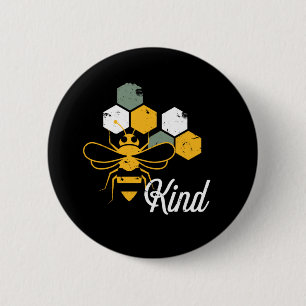 Be Kind Funny Kindness Bee Puns for Beekeeper 6 Cm Round Badge