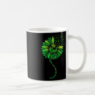 Be Kind Green Ribbon Sunflower Mental Health Aware Coffee Mug
