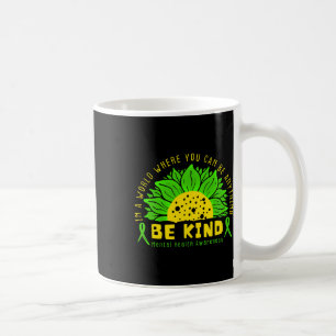 Be Kind Green Ribbon Sunflower Mental Health Aware Coffee Mug