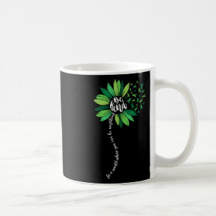 Be Kind Green Ribbon Sunflower Mental Health Aware Coffee Mug