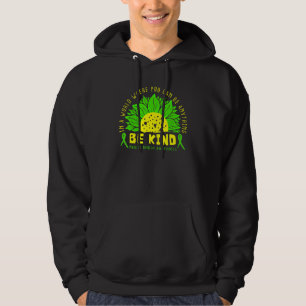 Be Kind Green Ribbon Sunflower Mental Health Hoodie