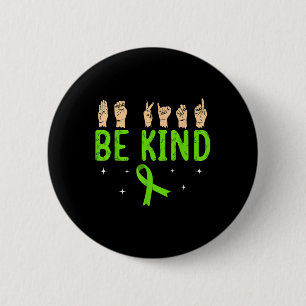 Be Kind Hand Sign Language Asl Mental Health Aware 6 Cm Round Badge