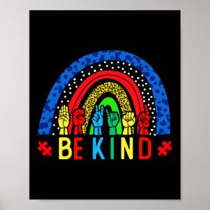 Be Kind Hand Sign Language Puzzle Autism Awareness
