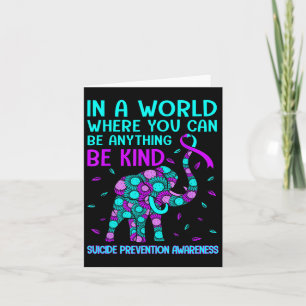 Be Kind Happy Suicide Prevention Awareness Support Card