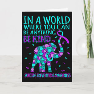 Be Kind Happy Suicide Prevention Awareness Support Card