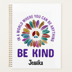 Be Kind Hippie Boho Custom Personalised  Planner
