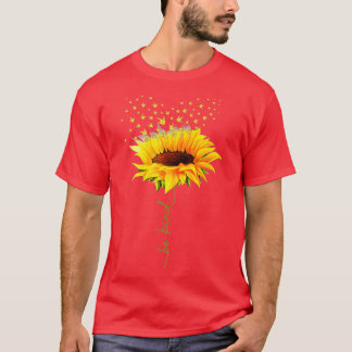 Be Kind Hippie Sunflower I Love You Deaf ASL Sign  T-Shirt