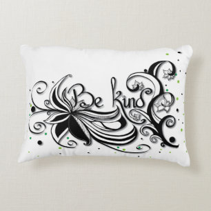BE KIND! Inspirational calligraphy quote Decorative Cushion