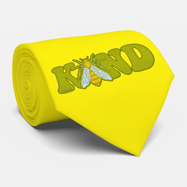 BE KIND inspirational motivational bee             Tie (Rolled)