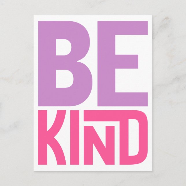 Be Kind Inspirational Quote Holiday Postcard (Front)