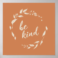 Be Kind Inspirational Quote Terracotta Wreath