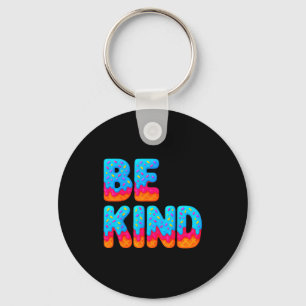 Be Kind Insrational Sitive Ice Cream Drip Motivati Key Ring
