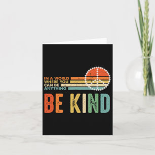 Be Kind Kindness Autism Peace Sign Tie Dye Spread Card