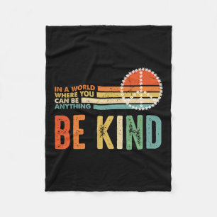 Be Kind Kindness Autism Peace Sign Tie Dye Spread Fleece Blanket