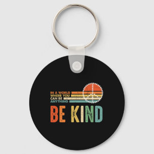 Be Kind Kindness Autism Peace Sign Tie Dye Spread Key Ring