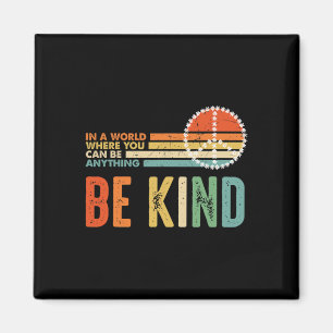 Be Kind Kindness Autism Peace Sign Tie Dye Spread Magnet