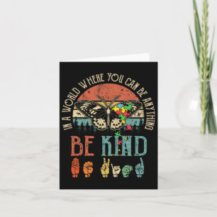 Be Kind Kindness For Women Autism Awareness  Card