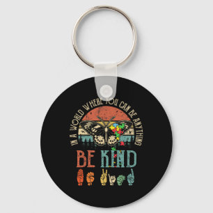 Be Kind Kindness For Women Autism Awareness Key Ring