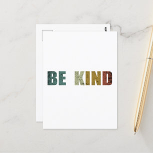 Be kind kindness postcard