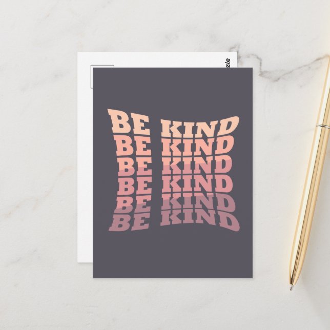 Be kind kindness postcard (Front/Back In Situ)