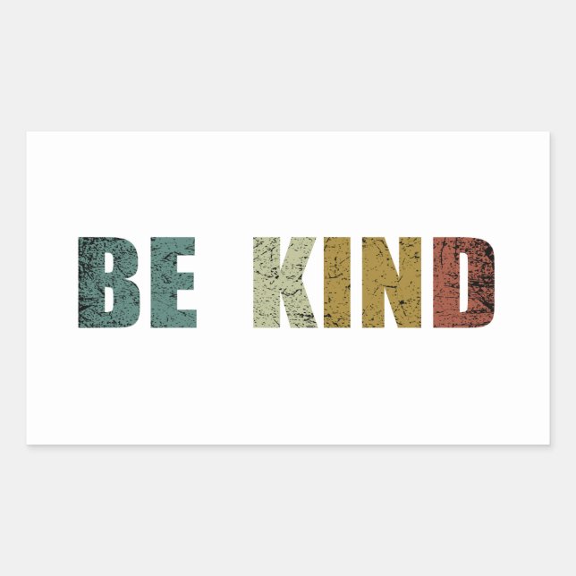 Be kind kindness rectangular sticker (Front)