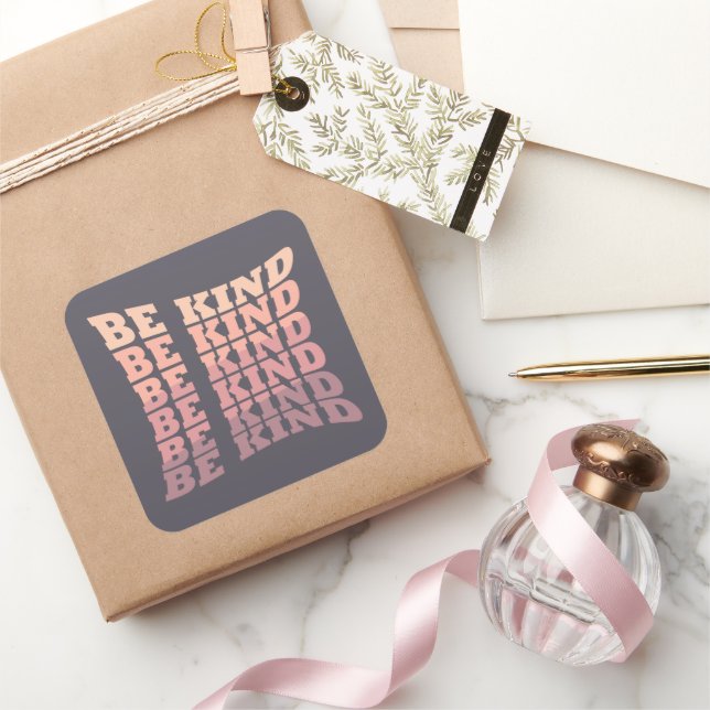 Be kind kindness square sticker (Gifting)