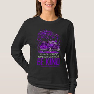 Be Kind Leopard Purple Truck Pancreatic Cancer Aut T-Shirt