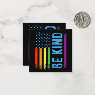 Be Kind Lgbt Lgbtq Gay Pride Rainbow Card