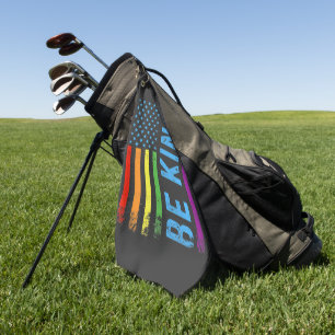 Be Kind Lgbt Lgbtq Gay Pride Rainbow Golf Towel