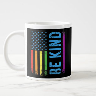 Be Kind Lgbt Lgbtq Gay Pride Rainbow Large Coffee Mug