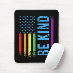 Be Kind Lgbt Lgbtq Gay Pride Rainbow Mouse Pad