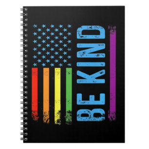 Be Kind Lgbt Lgbtq Gay Pride Rainbow Notebook