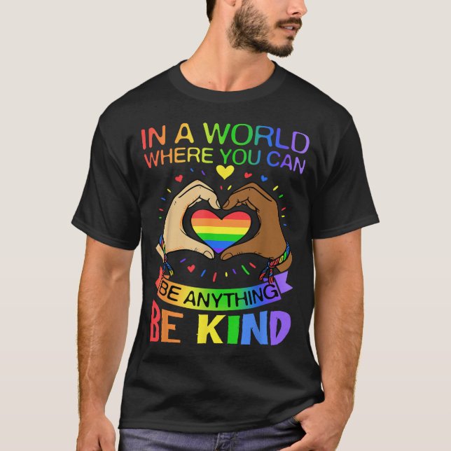 Be Kind Lgbt Pride Rainbow Equality Awareness  T-Shirt (Front)